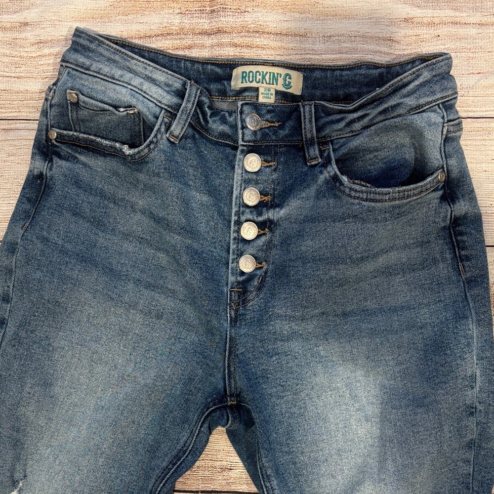 Rockin C Women's Blue Straight Leg Jeans